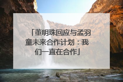 董明珠回应与孟羽童未来合作计划：我们一直在合作