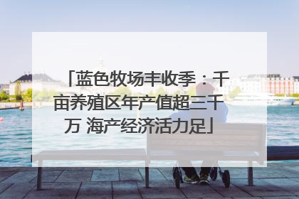 蓝色牧场丰收季：千亩养殖区年产值超三千万 海产经济活力足