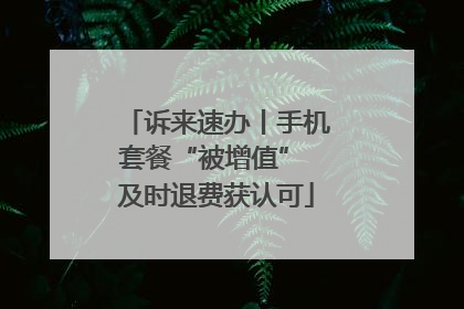 诉来速办丨手机套餐“被增值” 及时退费获认可