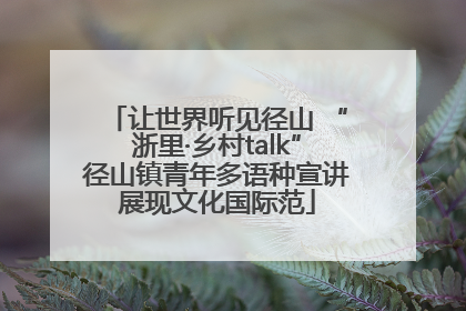 让世界听见径山 “浙里·乡村talk”径山镇青年多语种宣讲展现文化国际范