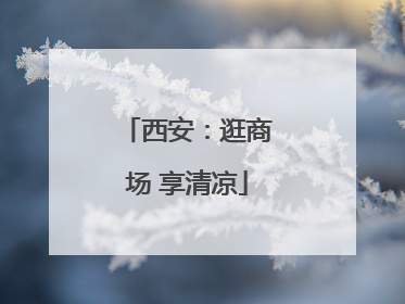 西安：逛商场 享清凉