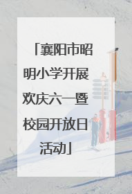 襄阳市昭明小学开展欢庆六一暨校园开放日活动
