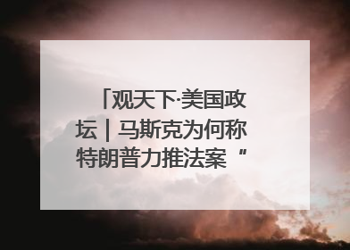 观天下·美国政坛｜马斯克为何称特朗普力推法案“令人作呕”