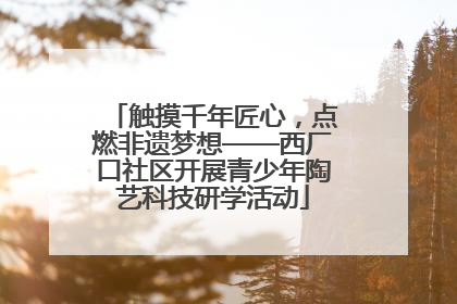 触摸千年匠心，点燃非遗梦想——西厂口社区开展青少年陶艺科技研学活动