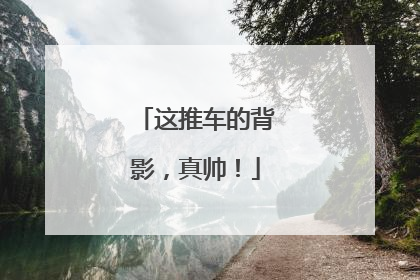 这推车的背影，真帅！