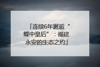 连续6年邂逅“蝶中皇后”：福建永安的生态之约