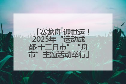 赛龙舟 迎世运！2025年“运动成都·十二月市”“舟市”主题活动举行