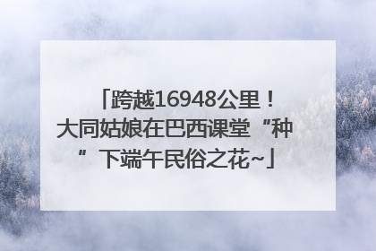 跨越16948公里！大同姑娘在巴西课堂“种”下端午民俗之花~