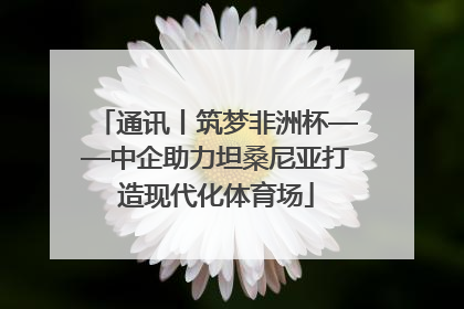 通讯丨筑梦非洲杯——中企助力坦桑尼亚打造现代化体育场