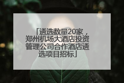 遴选数量20家，郑州机场大酒店投资管理公司合作酒店遴选项目招标