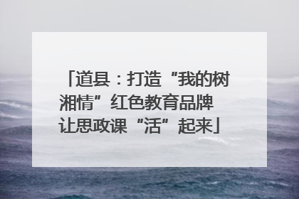 道县：打造“我的树湘情”红色教育品牌 让思政课“活”起来