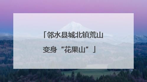 邻水县城北镇荒山变身“花果山”
