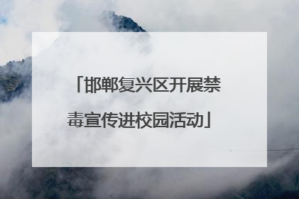 邯郸复兴区开展禁毒宣传进校园活动