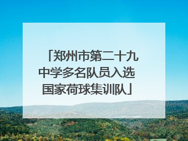 郑州市第二十九中学多名队员入选国家荷球集训队