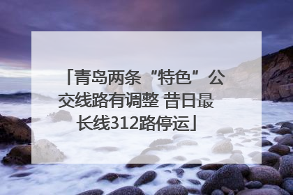 青岛两条“特色”公交线路有调整 昔日最长线312路停运