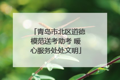 青岛市北区道德模范送考助考 暖心服务处处文明