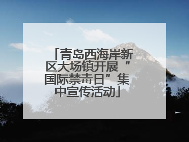 青岛西海岸新区大场镇开展“国际禁毒日”集中宣传活动