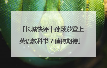长城快评｜孙颖莎登上英语教科书？值得期待