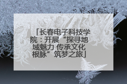 长春电子科技学院：开展“探寻地域魅力 传承文化根脉”筑梦之旅