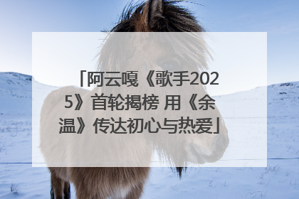 阿云嘎《歌手2025》首轮揭榜 用《余温》传达初心与热爱