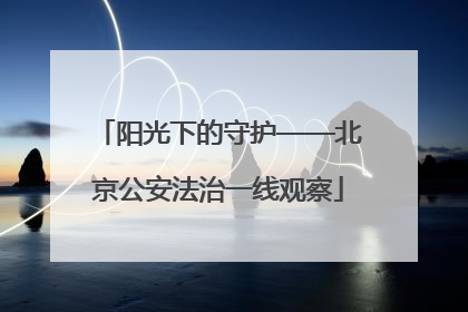 阳光下的守护——北京公安法治一线观察