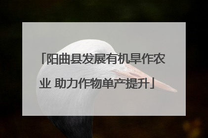 阳曲县发展有机旱作农业 助力作物单产提升