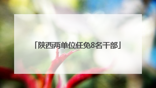 陕西两单位任免8名干部