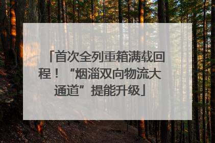 首次全列重箱满载回程！“烟淄双向物流大通道”提能升级