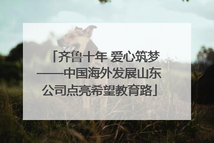 齐鲁十年 爱心筑梦——中国海外发展山东公司点亮希望教育路