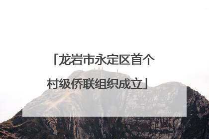 龙岩市永定区首个村级侨联组织成立