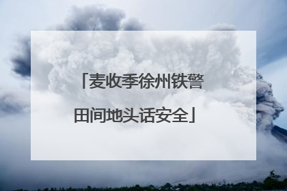 麦收季徐州铁警田间地头话安全