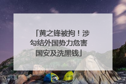 黄之锋被拘！涉勾结外国势力危害国安及洗黑钱