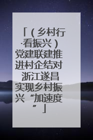（乡村行·看振兴）党建联建推进村企结对 浙江遂昌实现乡村振兴“加速度”
