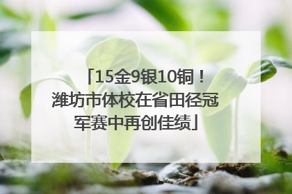 15金9银10铜！潍坊市体校在省田径冠军赛中再创佳绩