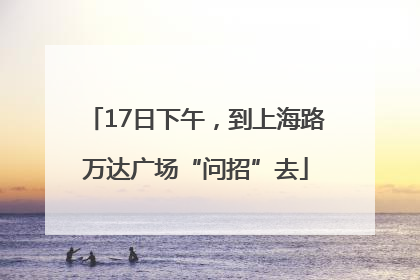 17日下午，到上海路万达广场“问招”去