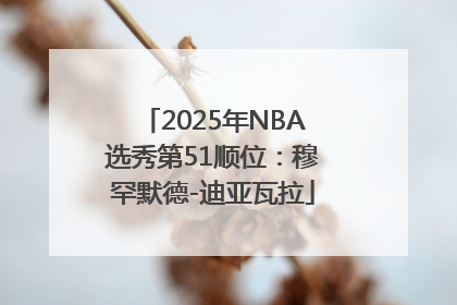 2025年NBA选秀第51顺位：穆罕默德-迪亚瓦拉