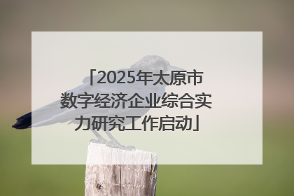 2025年太原市数字经济企业综合实力研究工作启动