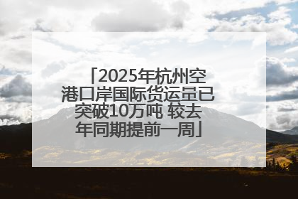 2025年杭州空港口岸国际货运量已突破10万吨 较去年同期提前一周