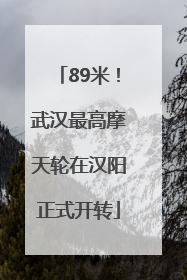 89米！武汉最高摩天轮在汉阳正式开转
