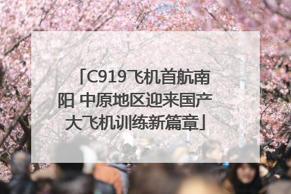 C919飞机首航南阳 中原地区迎来国产大飞机训练新篇章